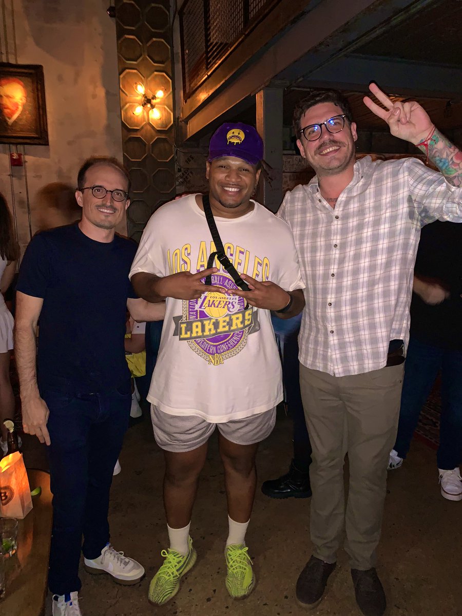 Probably one of the highlights of the year. Hung out with <a href="/CryptoGarga/">Garga.eth (Greg Solano)</a> and <a href="/GordonGoner/">GordonGoner (Wylie Aronow) 🍌</a> and got to know them and hear some of their stories. Super humble guys that are doing their best to lead <a href="/BoredApeYC/">Bored Ape Yacht Club 🍌</a> and Web3 as we know it. Still don’t know what the freak a Koda is…😂