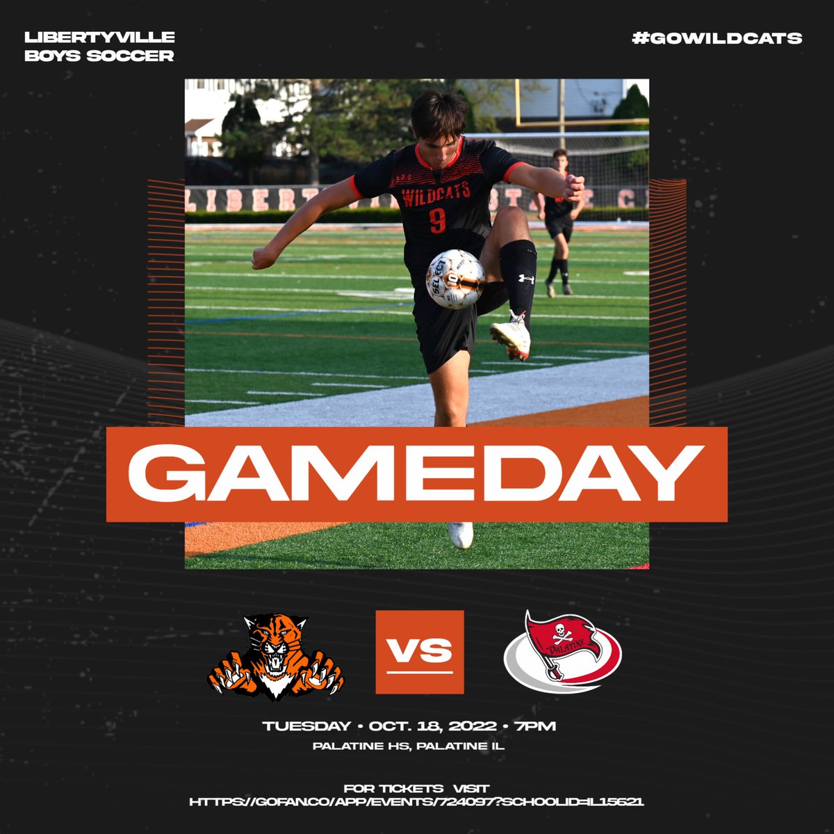 Boys Soccer begins the postseason TONIGHT  at 7:00 PM against Palatine down at Palatine HS.  Tickets are available on GoFan #GOWILDCATS