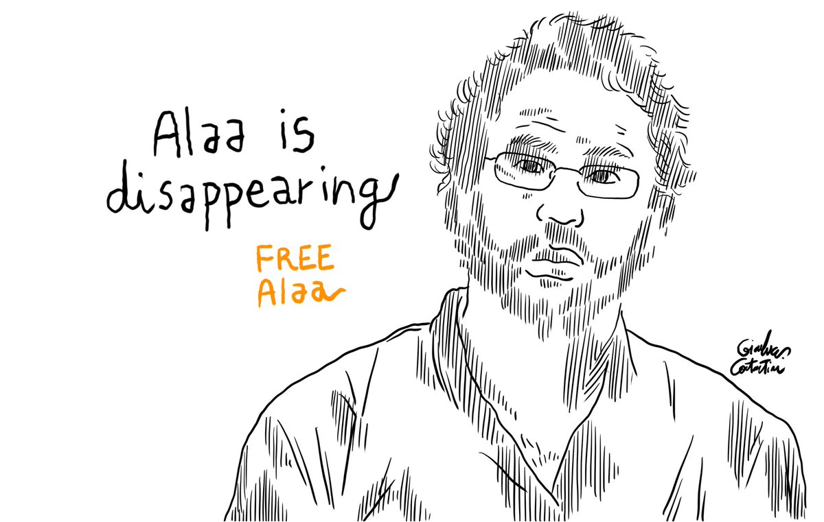 Think of all the warm meals you had over the past 200 days, of gatherings wt friends/family over dinner Now imagine a man, imprisoned unjustly since @AlsisiOfficial came to power 8 years ago, deprived him self of food for those 200 days seeking an end to this nightmare #FreeAlaa