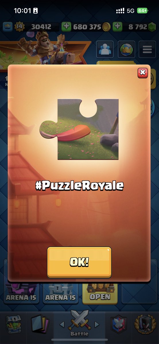 tiagopache's tweet photo. @ClashRoyale #PuzzleRoyale https://t.co/kCq3h0H9qQ
