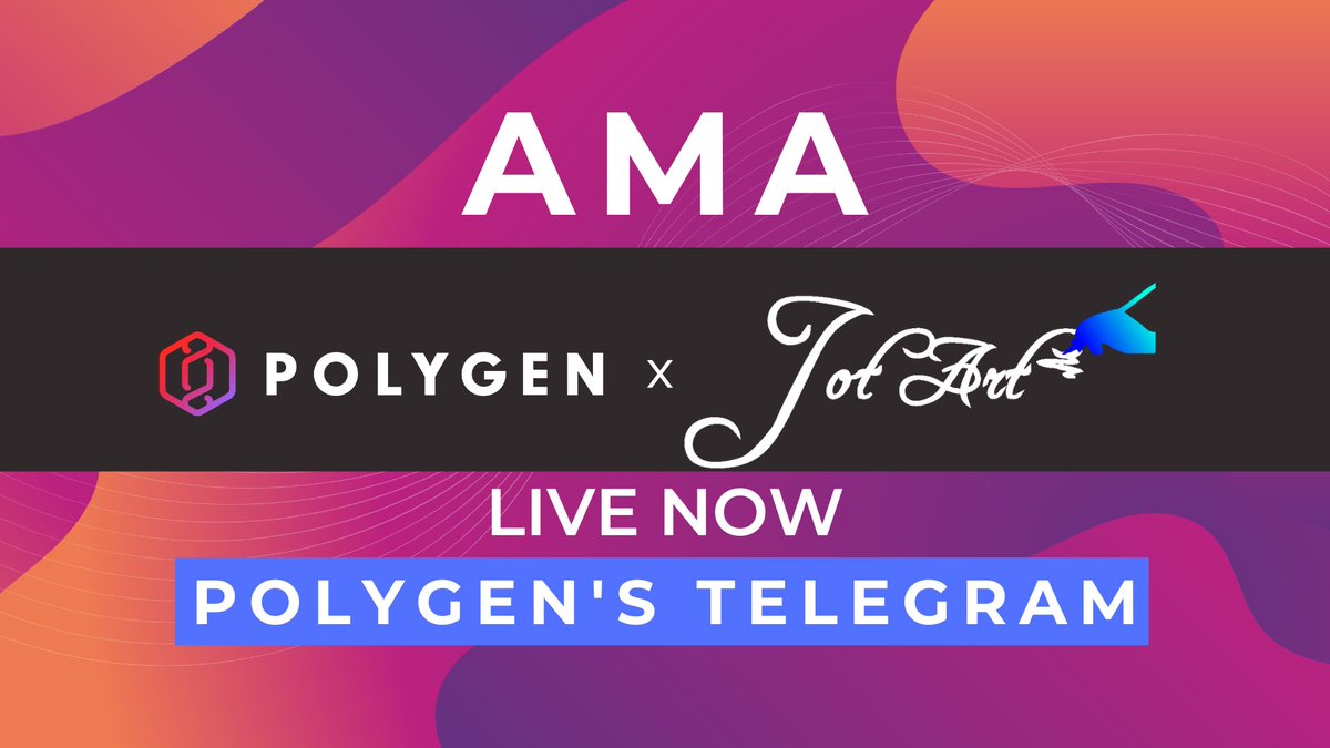 PGENians, our #AMA with <a href="/Finesse_W3/">Finesse P2E | 𝓙OT</a> is now LIVE ✅

Speakers: Emran Haque, Community Manager

Join in to learn more about JOT Art and how you can play, create, collect, earn, govern, and own digital assets

#Launchpad $PGEN