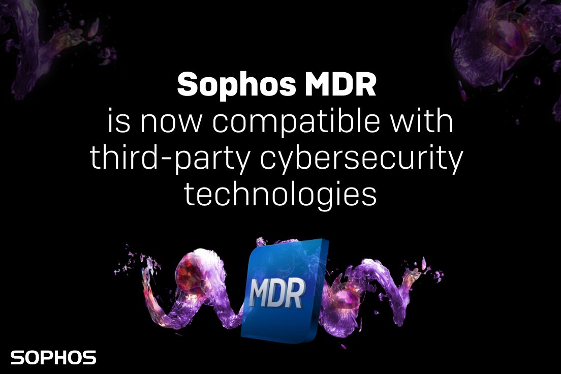 Sophos's tweet photo. Today we are thrilled to announce the launch of our new Sophos Managed Detection and Response (#MDR) service, which now includes the ability to detect and remediate threats across environments with multi-vendor security technology. 1/7 https://t.co/8MwAI3hl9P