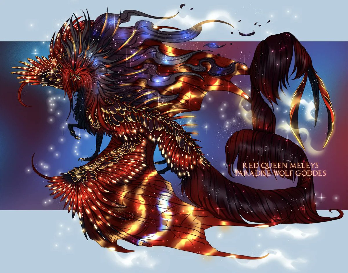 HagonArt's tweet photo. Open
Cost 100 usd
#Paradise# wolf goddes based on #meleys  the #Red #Queen
#design #adoptables #adoptable #oc #magic #adoptopen #adopt #characterdesign #characterconcept #wolves #paradisewolf #fire #adoptable #otaopen #ota #spikes #wolfdesign #wolfcharacter https://t.co/IQXpRSu8M6