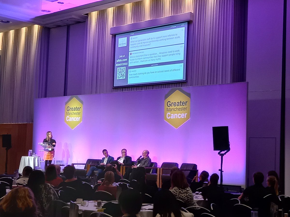 GMCancerPPIE's tweet photo. Thanks to another of our patient reps @tricky_nic for being part of this breakout session panel at #GMCC22 an open conversation about innovations in hospice care and sharing experiences  @GM_Cancer https://t.co/A7aiMLVSzj