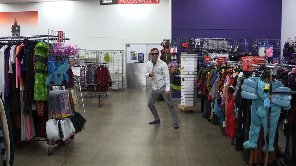 JoshSpreiterTV's tweet photo. In the 608: This is Halloween! @GoodwillSCWI helped us with some last-minute DIY costume ideas. Here's a look at my quick changes this morning! https://t.co/WcCD0LvDgn @WISCTV_News3 https://t.co/yzX6tQXKze