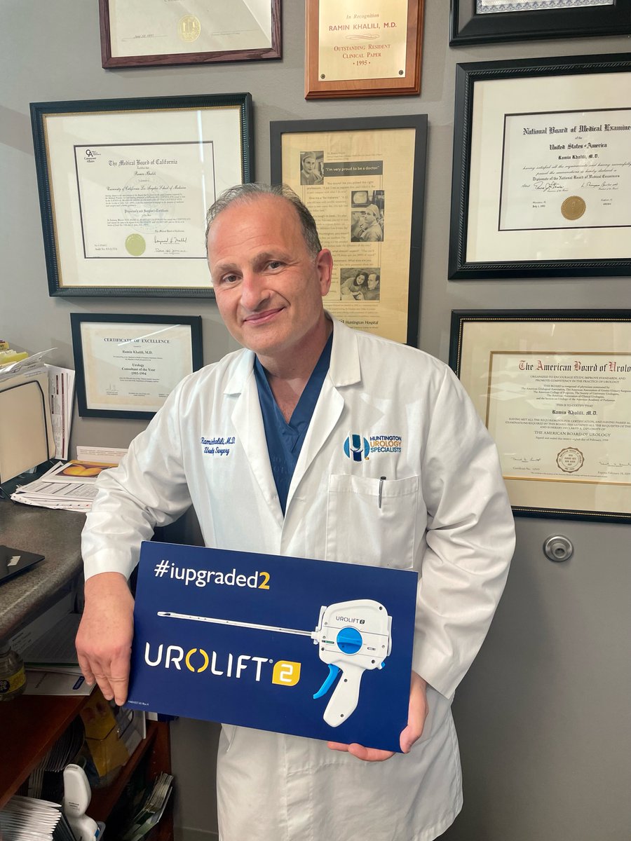 UroLift's tweet photo. Dr. Ramin Khalili from Huntington Urology Specialists has upgraded to #UroLift2! #BPH #Urology

Rx only. Individual results vary. See https://t.co/iVLSVFa4si and talk to your urologist to determine the right treatment for you. https://t.co/UVPuc1f5Y1