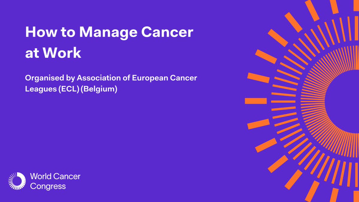 CancerLeagues's tweet photo. #CancerLeagues Patient Support Working Group's session at #WCC2022 on #CancerAtWork is about to
start!
🏃♀️🏃♂️Join us in Plenary F
#WorldCancerCongress
#StopCanceratWork https://t.co/cTe1j57xmc