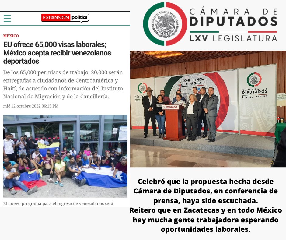 MarcoFlores_dip's tweet photo. En Zacatecas y en todo Mexico la gente trabajadora busca oportunidades laborales en Estados Unidos de América. https://t.co/gKgyUyRbrb
