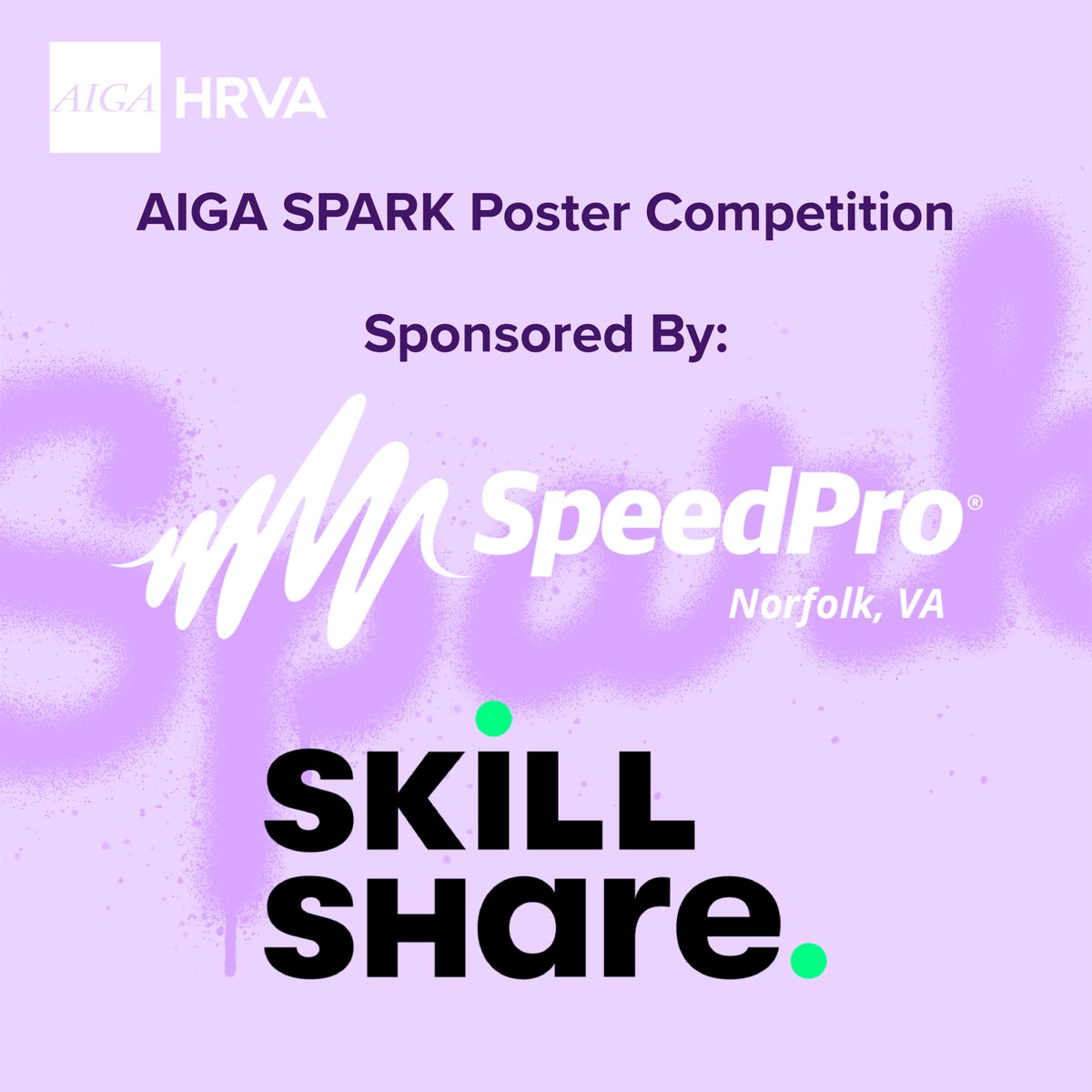 AIGAHR's tweet photo. AIGA is a 100% volunteer run organization and relies on many hands to make incredible work happen! AIGA’s Annual SPARK Poster competition this year is sponsored by SpeedPro Imaging (@speedpronorfolk) and Skillshare (@skillshare). Can’t wait to see you there! https://t.co/QJ89zMPAEv