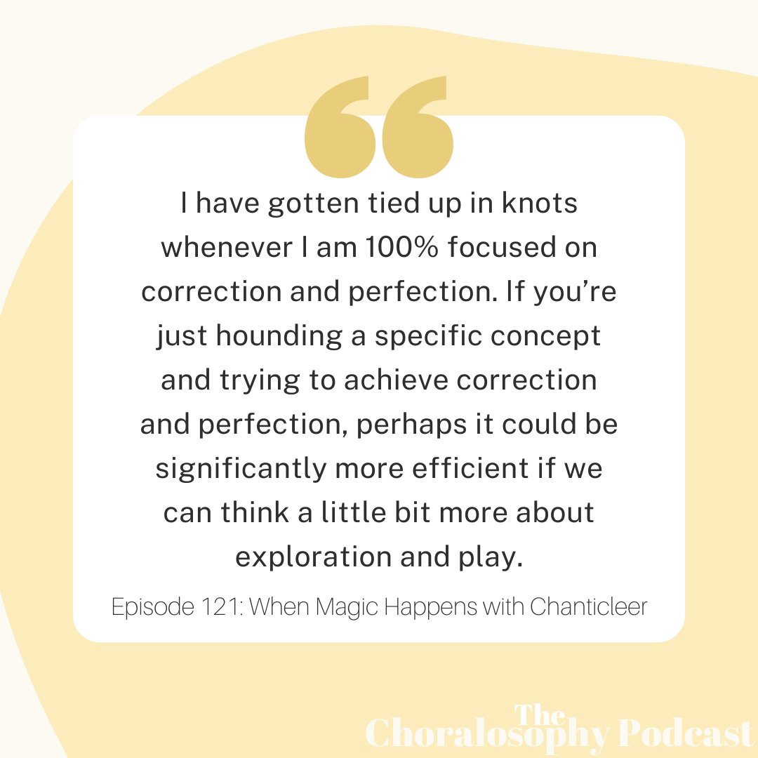 Letting the reigns loose on the perfectionism of a piece and opening yourself and your choir to explore more can end up benefiting your choir. Let creativity spark progress.

Find the show here:
ow.ly/KrBV50LcMYJ