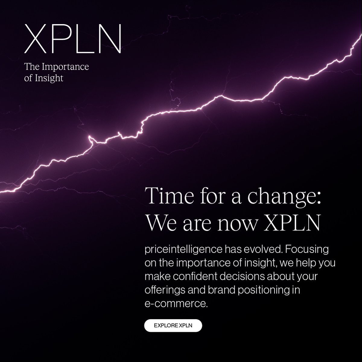 (1/7)
🔔Great news: priceintelligence is now XPLN 

priceintelligence was developed for customers who value competitive intelligence and dynamic pricing to make the best offer on the market and maximize their sales and profit margin.

xpln.com

#marketintelligence