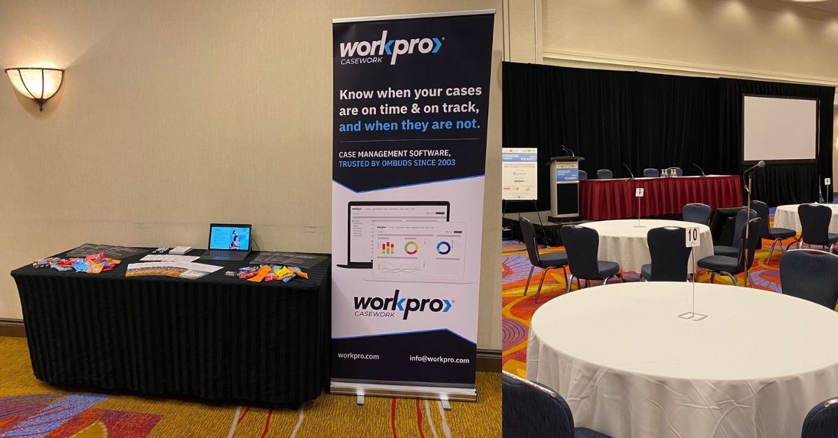 WorkproUK's tweet photo. Workpro are excited to exhibit at the @OmbudsForum Conference today, if you're attending we'd love to have a chat about how our #casemanagement software has been helping #ombudsman since 2013! https://t.co/d03HV0ysbu