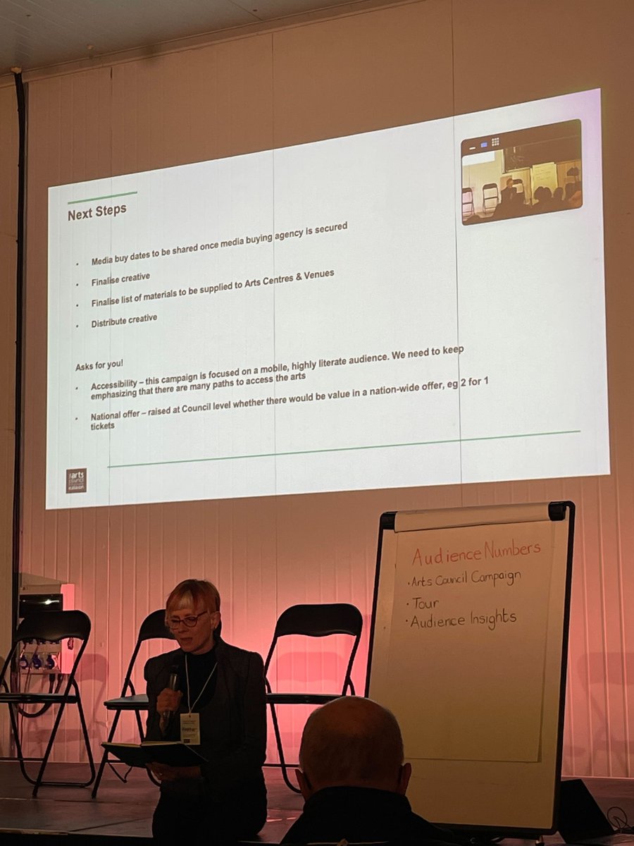 ticketsolvers's tweet photo. Heather Maitland presents at Tomorrow Together with @TheatreForumIE on some of the top benchmarking metrics that will support your organisation for measuring the nationwide campaign led by the @artscouncil_ie  #tftomorrowtogether #Ticketsolving https://t.co/qZyy2oOlZP
