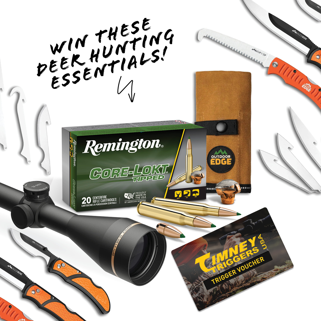 You still have time to enter the October giveaway with @oeknives @RemingtonArms @TimneyTriggers for some deer hunting essentials. Head over to timneytriggers.com/trigger-of-the… for a chance to win.