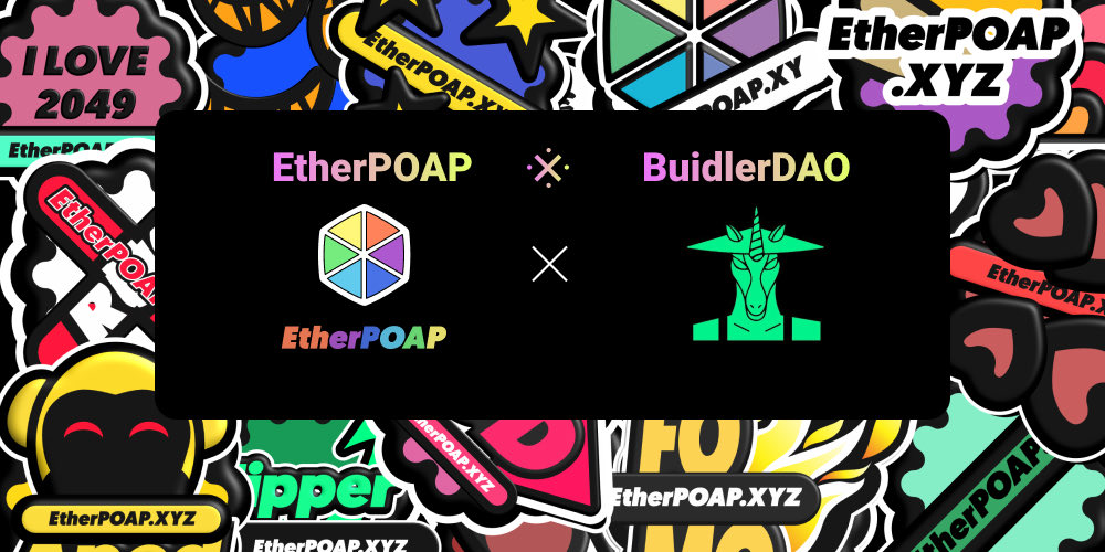 📢<a href="/BuidlerDAO/">BuidlerDAO</a> &amp; @etherPOAP

🎁抽奖：
@etherPOAP Round2 WL x 10 
可免费领取Credential，并参与30 ETH Giveaway!!

✅方式:
1. 点赞、转发并 tag 3个好友
2.关注 <a href="/BuidlerDAO/">BuidlerDAO</a> &amp; @etherPOAP 并加入Discord

24h后开奖

<a href="/BuidlerDAO/">BuidlerDAO</a>: discord.com/invite/GmJCZmp…
 @etherPOAP: discord.gg/etherpoap