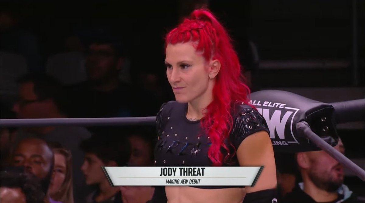 JodyThreat's tweet photo. Okay, okayyy, here is my sappy post:
The love I received at my @AEW debut was absolutely nuts. I fxxking LOVE my city. 

So wild to think that I use to work security at @CocaColaClsm (formally Ricoh Coliseum) to help pay for University and last week I got to perform there.

🥲❤️ https://t.co/ptnfRNDv4V