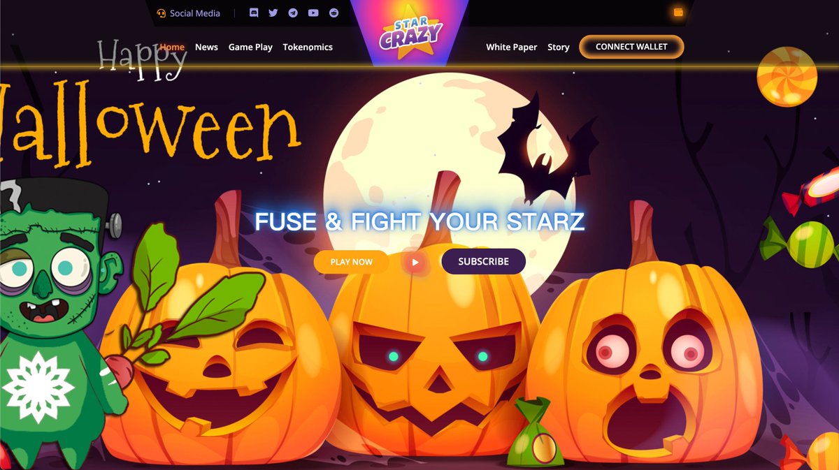 GameFantasyOFFL's tweet photo. #StarCrazy News!!!🙌🌎🌍🌟

Are you ready for Halloween?👻👻
Check out our beautiful website update🤩🤩

Join Starcrazy now to find your candies🧛🧛

#GameFi #PlayToEarn @IoTeX_Community @iotex_io https://t.co/e5JOzW6mIQ