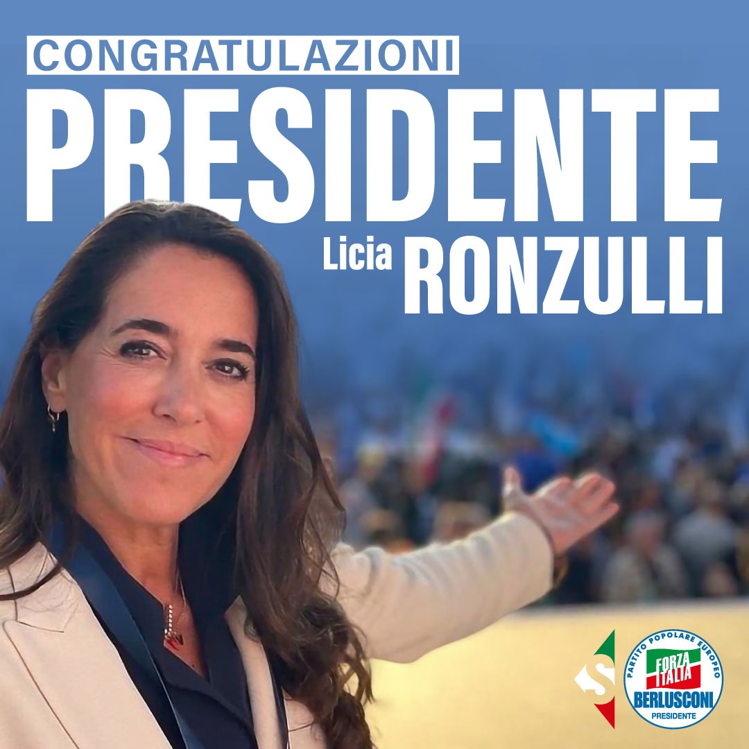 I migliori auguri di buon lavoro alla nostra nuova Presidente, la senatrice <a href="/LiciaRonzulli/">Licia Ronzulli</a> 👏🇮🇹