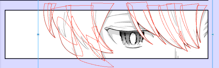 ただいまー! 今日もフキダシで絵を描くぞ!! 髪の下地部分をフキダシで描いて、後は普通に描いてる。いい感じ。 