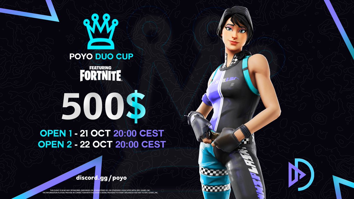 PoyoCup's tweet photo. Poyo x Doodlive 500$ Duo Cup 🏆

 • Open 1 : 21/10 at 20:00 CET -> 250$
 • Open 2 : 22/10 at 20:00 CET -> 250$

Register : https://t.co/2cgiyn3Jbk

Retweet x Like to register! https://t.co/Jpxhkc6oU2