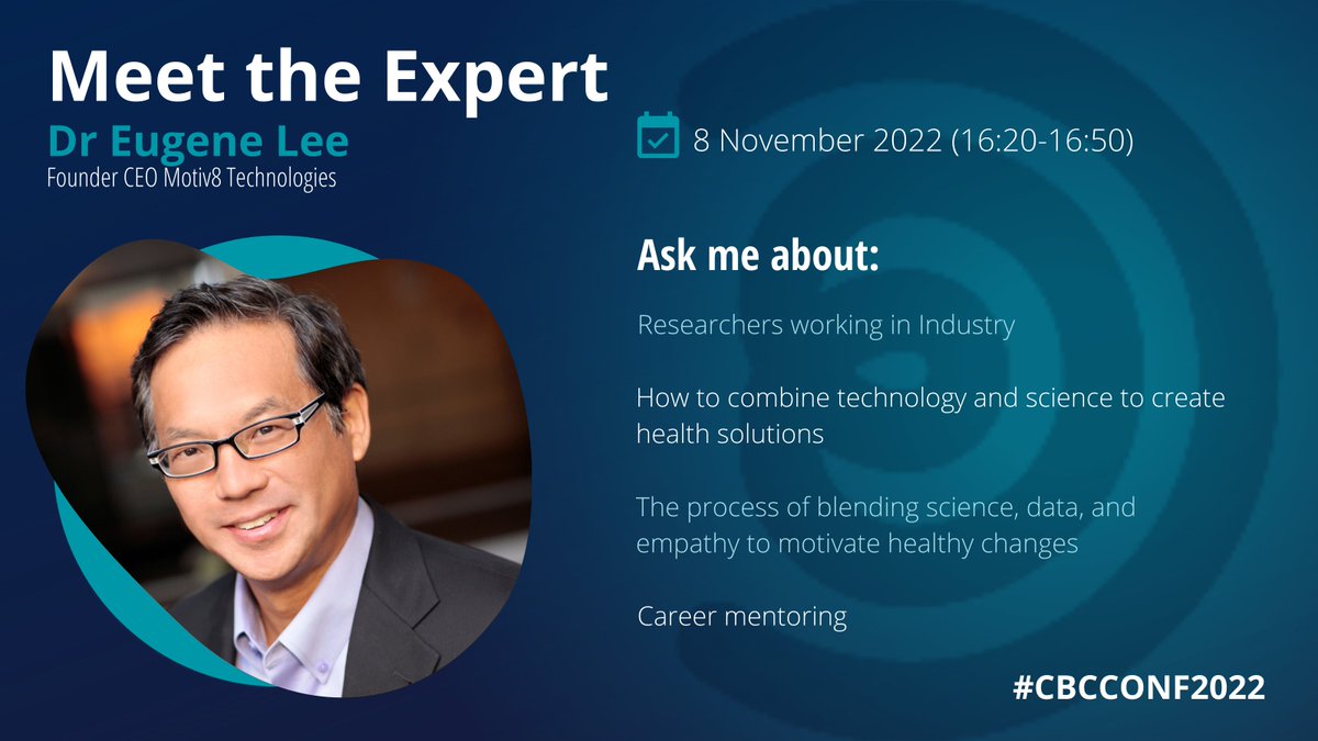 The Meet the Expert sessions at the CBC Conference have been curated to offer you a space of dialogue hand-by-hand with specialists on behaviour change: Join: @MariaLunetto @DrJoHale @robertjwest #EugeneLee #cbcconf2022 Register here⬇️ abbey.eventsair.com/cbc2022/cbc202…