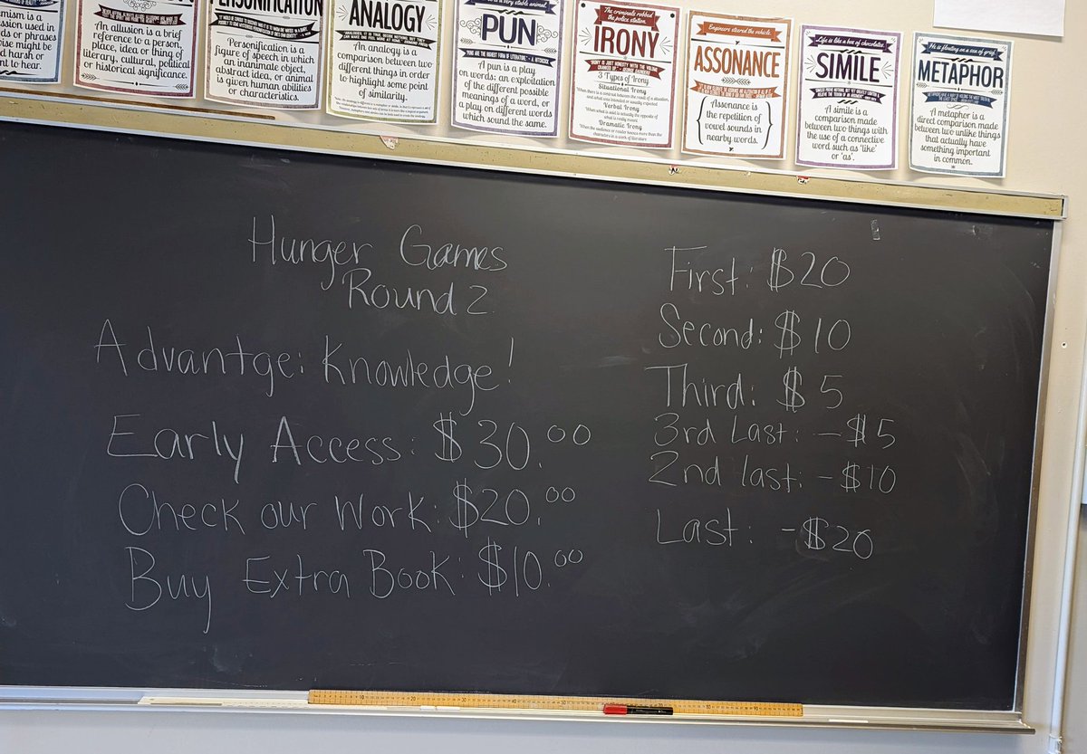 Hunger Games Round 2! Our districts are looking for vocab definitions from ch 2 and can use the money invested in them by the Business class(Capitol) to buy resources! Let the games begin! <a href="/ItsMissBennett/">Victoria Bennett</a>