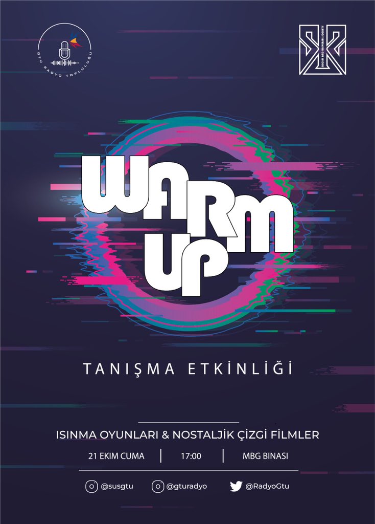Hem gülüp hem eğleneceğimiz bir tanışmaya ne dersiniz? 21 Ekim cuma günü 17.00’da MBG binasının önünde buluşuyoruz. 🥳