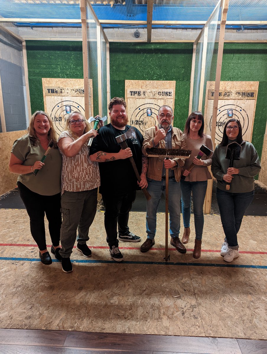 What a brilliant works night out we had recently, lovely food @Bar29 in #Spennymoor and then next door doing something very different, Axe Throwing.  We all really enjoyed it and would highly recommend theaxehouse.co.uk/book/🪓