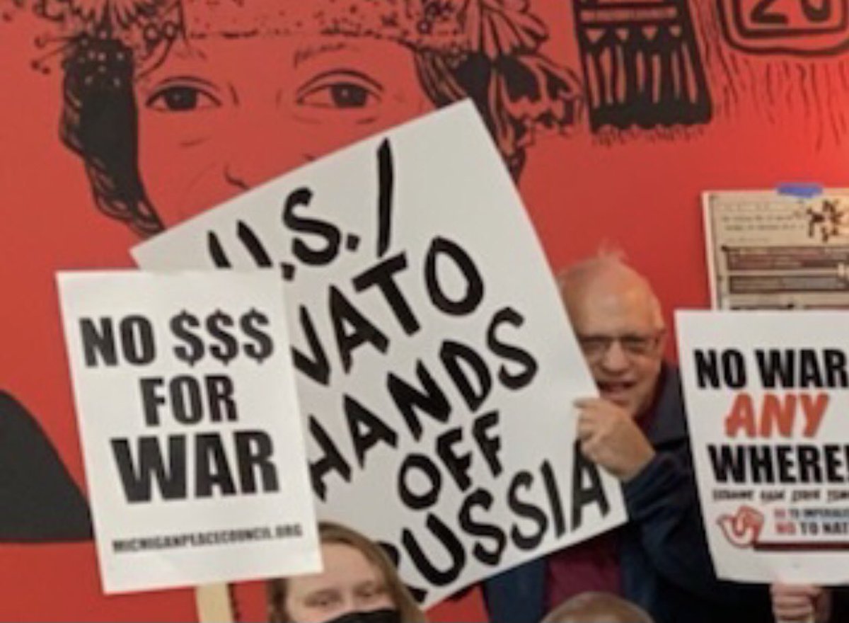 <a href="/medeabenjamin/">Medea Benjamin</a> “Hands off Russia”? How about “Russia, hands off Ukraine”? You are on the wrong side of history. Shame on you.