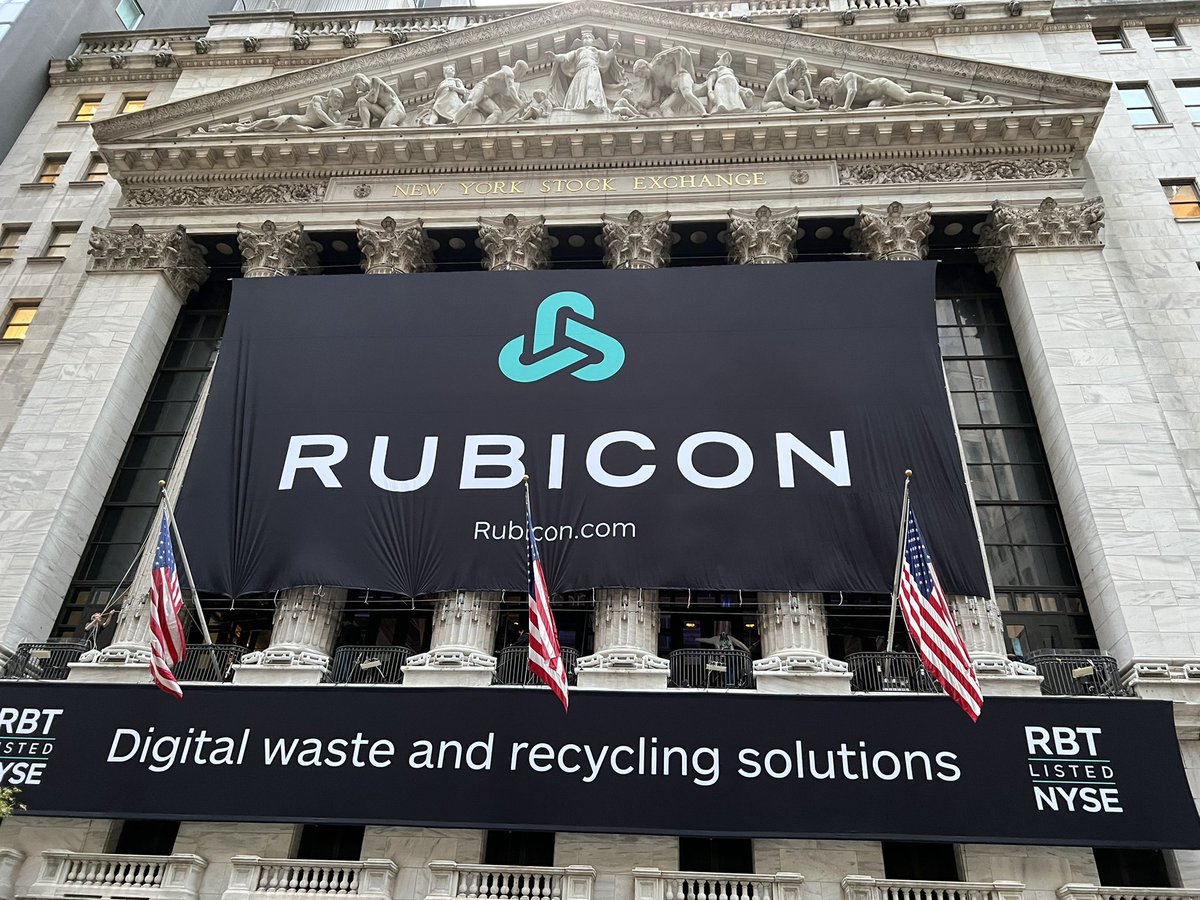 In a few minutes, we ring the opening bell at the <a href="/NYSE/">NYSE 🏛</a> as we take <a href="/Rubicon/">Rubicon</a> public. Proud of my colleagues and friends, and proud to be part of this incredible moment. #RBT