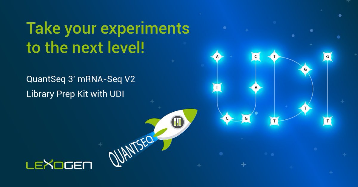 lexogen's tweet photo. The time has come! #QuantSeq FWD V2 + UDI is out today. Ready to take your experiments to the next level? You can with this updated version of our most famous library prep kit. Intrigued? Learn more here: https://t.co/W16HBfhBYn #productlaunch https://t.co/prAwJbyTfZ