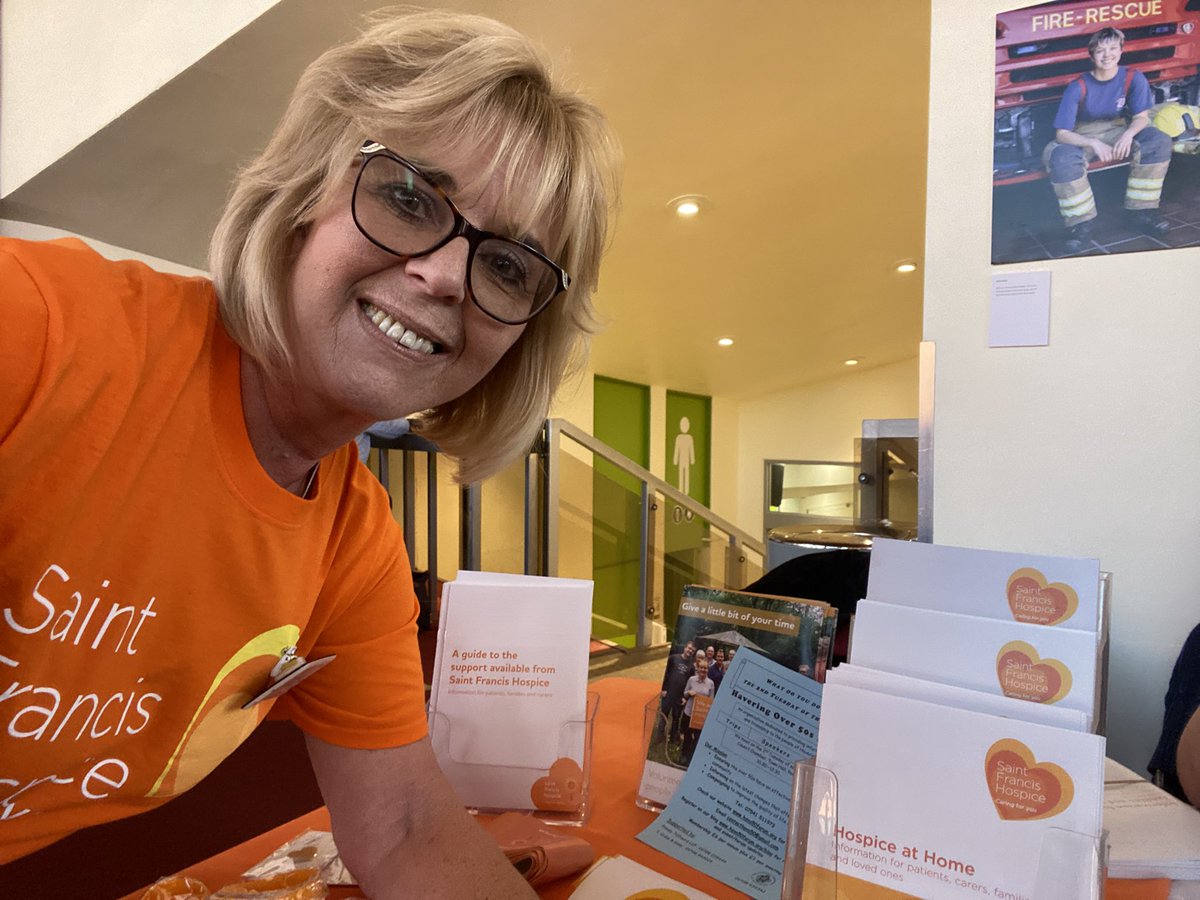 <a href="/jan_scott58/">Jan Scott</a> is presenting at the Havering Dementia Alliance event today sharing the services we provide <a href="/SFHUK/">Saint Francis Hospice</a> sharing a table with <a href="/PontingSa/">Sam</a> our Havering Admiral Nurse. Recognising that for some dementia is life limiting. Here for you 💕