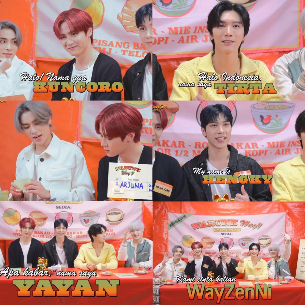 klmzhrr's tweet photo. ini konten anak sm ke indo terlucu anjir hahaha gemesss!!1!1!!!
HENDERY - #HENGKY
XIAOJUN - #ARJUNA
TEN - #TIRTA
YANGYANG - #YAYAN
KUN - #KUNCORO
#WarunkWayV #WayV https://t.co/rw7nlkpKnz