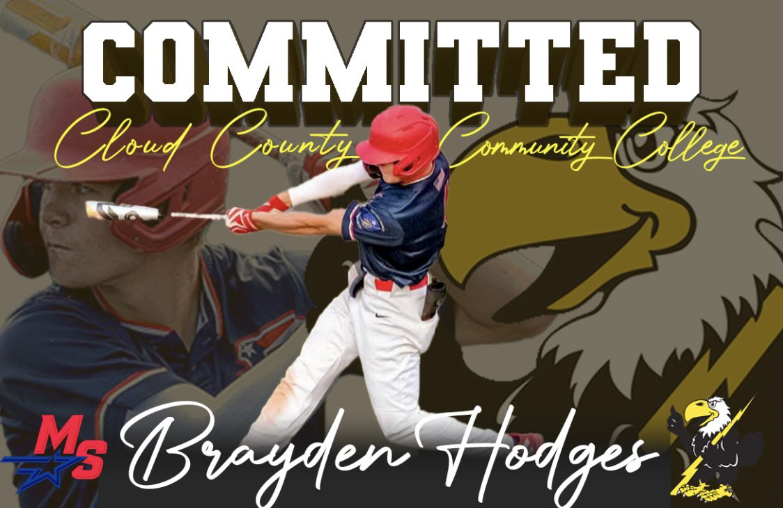 I’m extremely excited to announce that I will be continuing my academic and athletic career at Cloud County CC. I’d like to give a special thanks to my family, coaches, friends and teammates that have helped me reach this point. Go T-birds! 
<a href="/cloudbaseball/">Cloud Baseball</a> <a href="/MSHS_Baseball/">MS Patriots Baseball</a>