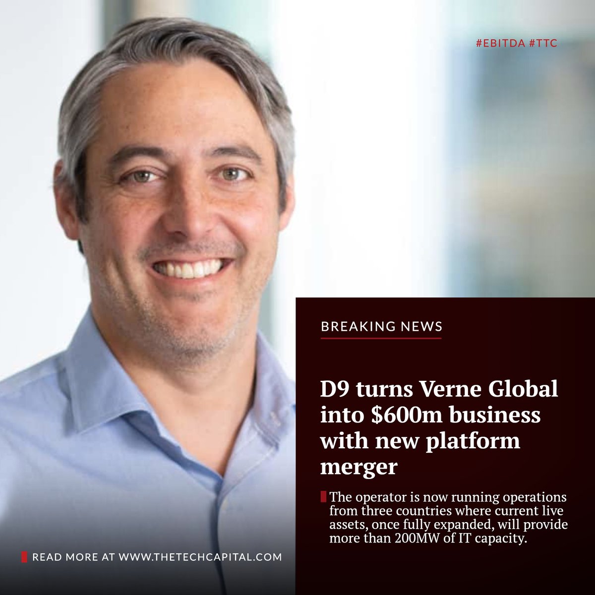 thetechcapital_'s tweet photo. The latest industry merger leads @VerneGlobal into running operations from three countries where current live assets, once fully expanded, will provide more than 200MW of IT capacity.

More here: https://t.co/pzlJjzmSv2

#digitalinfrastructure #DataCenter https://t.co/JB6iCB6BIW