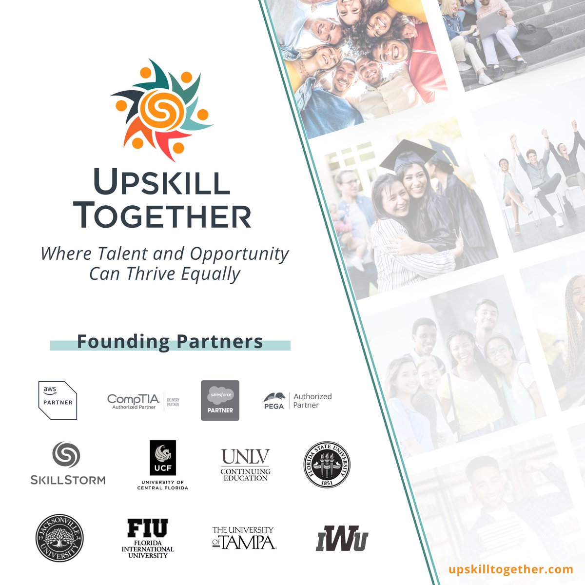 Today we announced the launch of #UpskillTogether to expand access to high-demand, industry-recognized technology #credentials with a 1-to-1 match scholarship program to train underserved communities for free! Learn more here: blog.skillstorm.com/newsroom/upski…