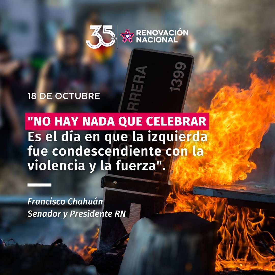 RNchile's tweet photo. 18 de octubre: nada que conmemorar. https://t.co/lM5FzVPKu0