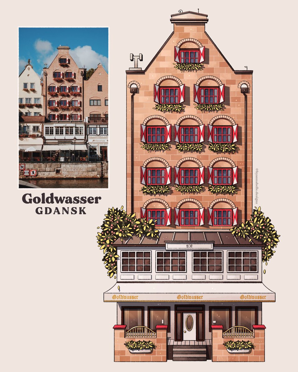 byannabelle_'s tweet photo. Drawing a pretty building I saw on my trip to Gdansk, Poland 🏡✨ #digitalart #illustration https://t.co/wdO2DzEujw