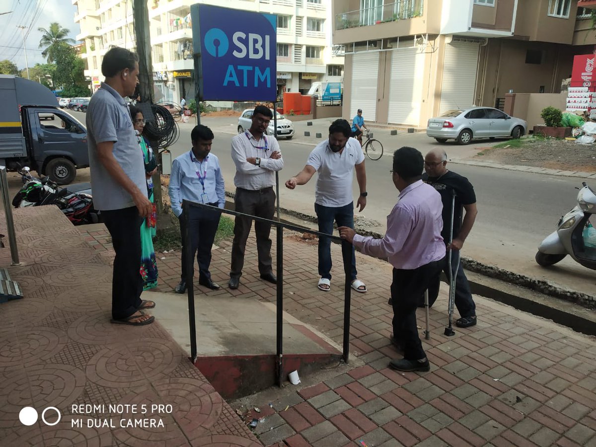 at Caranzalem Goa &amp; discussed d accessibility issues raised by me. Then I called colleague Member of Goa State Advisory Board <a href="/avelinodesa/">Avelino de Sa</a> &amp; Member,North District Committee on Disability,Vishant Nagvekar&amp;visited CARANZALEM branch&amp;ATM
&amp; worked out Accessibility plan with