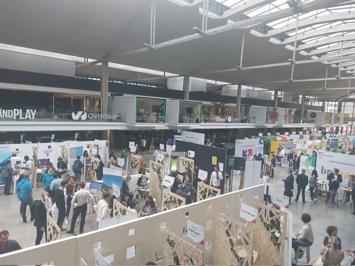 GreentechInno's tweet photo. Le #MeetUpGreentech 2022, ce sont aussi 70 stands pour permettre aux #startups de présenter leurs solutions innovantes ! https://t.co/tZX079brOE