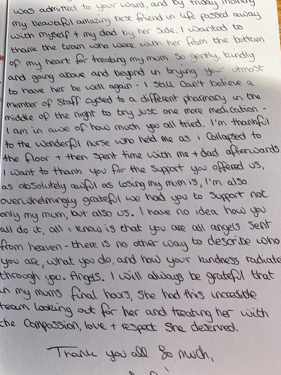 ItuEastbourne's tweet photo. What a touching card sent in from a relative, such beautiful words, thank you #CriticalCare #plaudit #thankyou #kindness https://t.co/SstLstMNyn