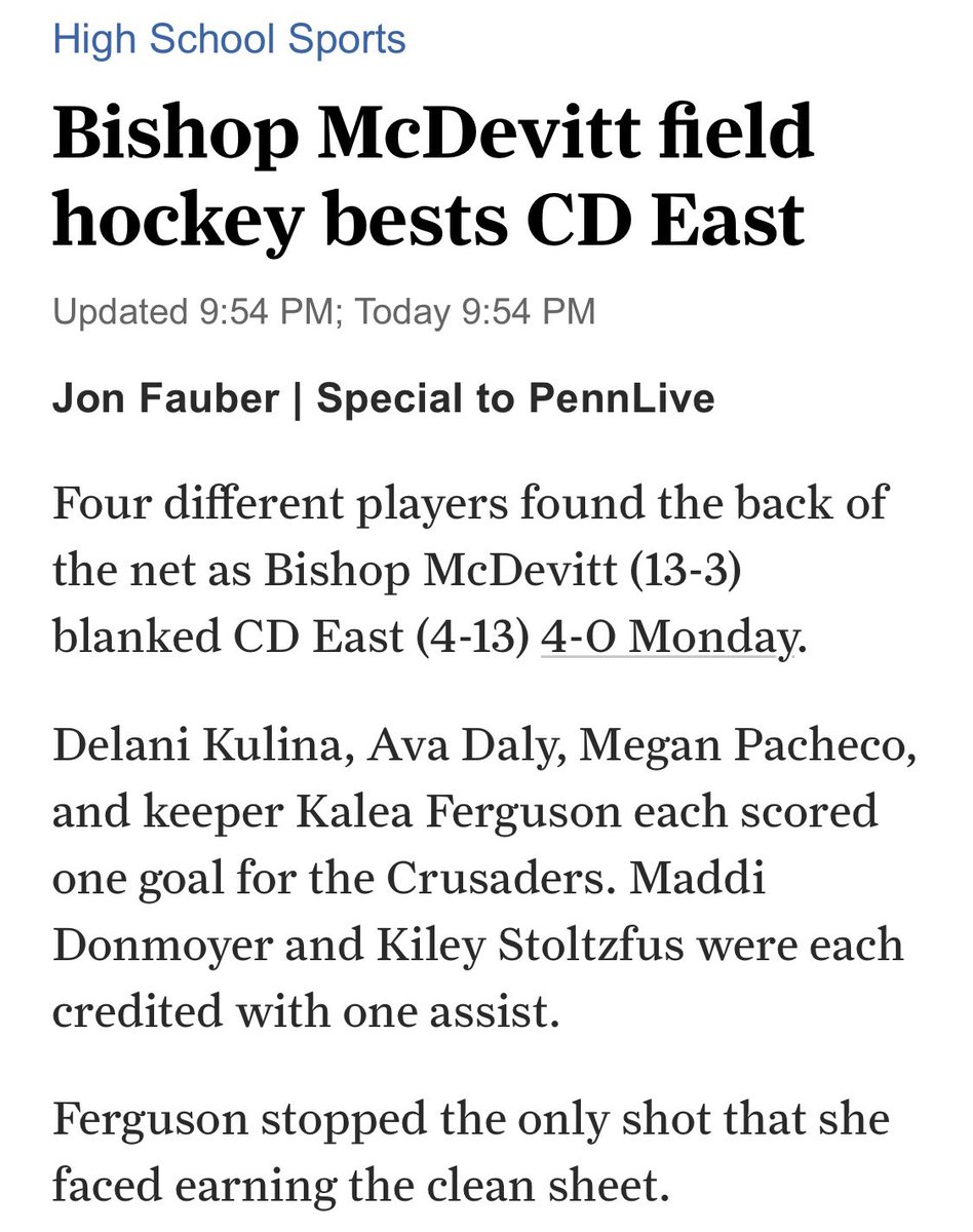 Bishop McDevitt Field Hockey (@bishopmcdfh) on Twitter photo 