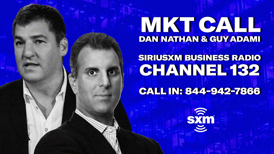 🚨MONDAY at 12PM ET🚨 @RiskReversal and @GuyAdami bring @MKTCall LIVE to @SiriusXM! ☎️Call in all hour long with questions or comments on the Markets and more at 844-942-7866☎️ 🔊Tune in on @SiriusXM 132🔊