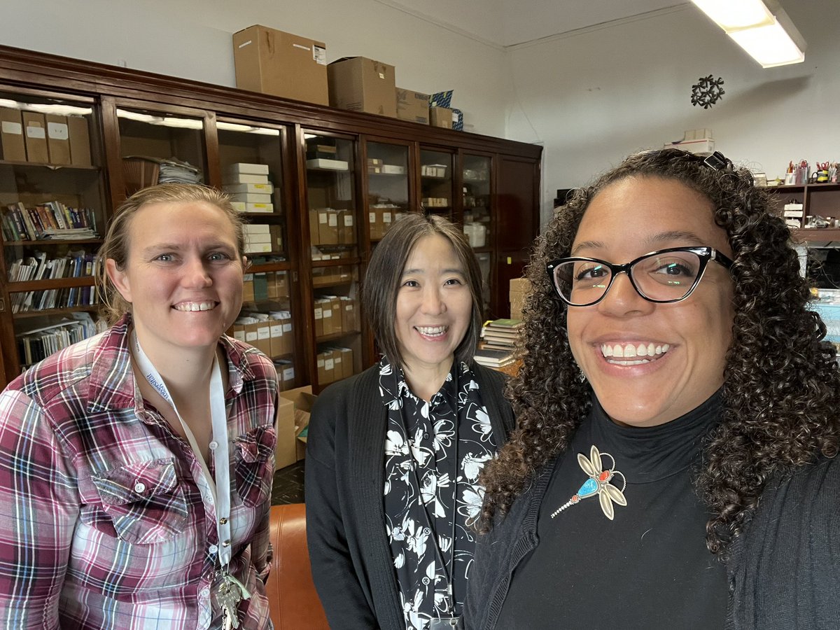 With curator @sluglife28 and Provost Cheryl Hayashi, excited for the #BlackInNHMs scavenger hunt! #SearchYourMuseum