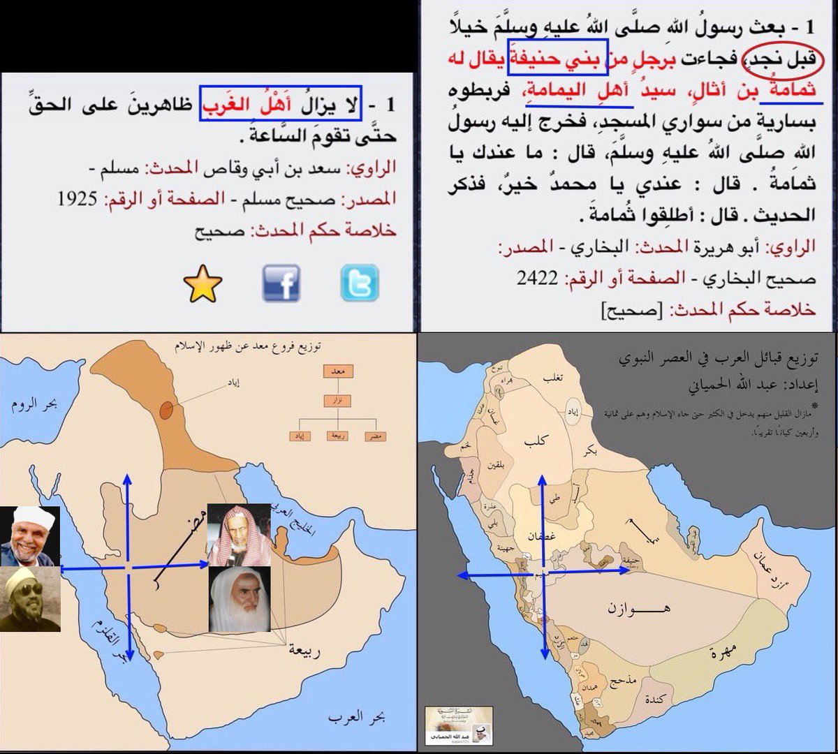 ez_syed's tweet photo. سنشرح اهواء الوهابية التي جعلتهم يجحدون دلائل النبوة نصرة لأهوائهم؛
اصحاب الهوى المعارضون للمنقول والمحسوس والمعارضون حتى لفتاوى مشايخهم الذين قالوا بأن العراق ليست بأهل الوبر؛ [وكانت جزء من فارس] بل ويعارضون قول النبيﷺنفسه وتحديده لقوم قيس بن عاصم والأعرابي الذي غضب من ابوهريرة https://t.co/ZxGslF7q2M