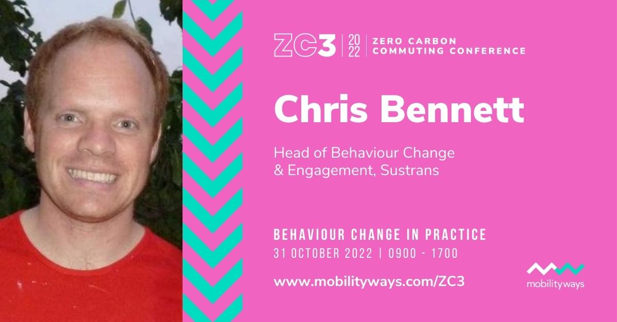 Interested in making the commute more sustainable? Join our Head of Behaviour Change and Engagement, Chris Bennett, at the #ZC3 conference later this month, to explore the challenges of travelling to and from the workplace. @mobilityways_ 📅 31 October 👉 mobilityways.com/zc3/