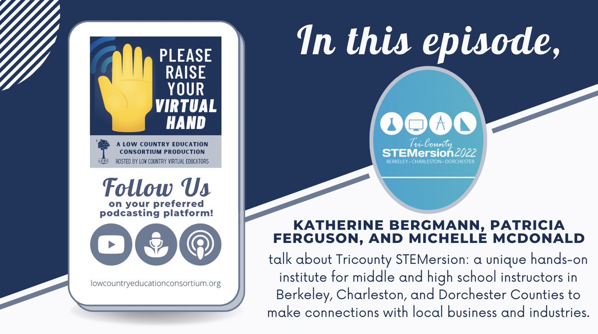 lcec_sc's tweet photo. πSuper excited to share our latest ποΈepisode where our guests share the profound impact education can have in equipping students with the skills needed for future success π #STEM #STEAM #onlinelearning #LCECleads #careerpathways https://t.co/ass9Dhix2L