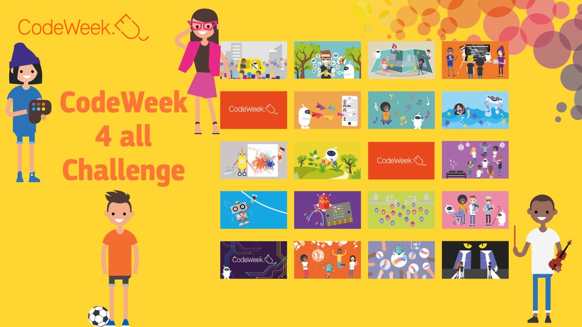 CodeWeekEU's tweet photo. There is strength in collaboration 💪
Strengthen the impact of your #CodeWeek activity by linking it with others organised by people in your network and earn the Code Week Certificate of Excellence 🌍🏆
Join our Code Week 4 All challenge 👇
https://t.co/YIm1Fy1vRn #CodeWeek10 https://t.co/yddY4KAoHn