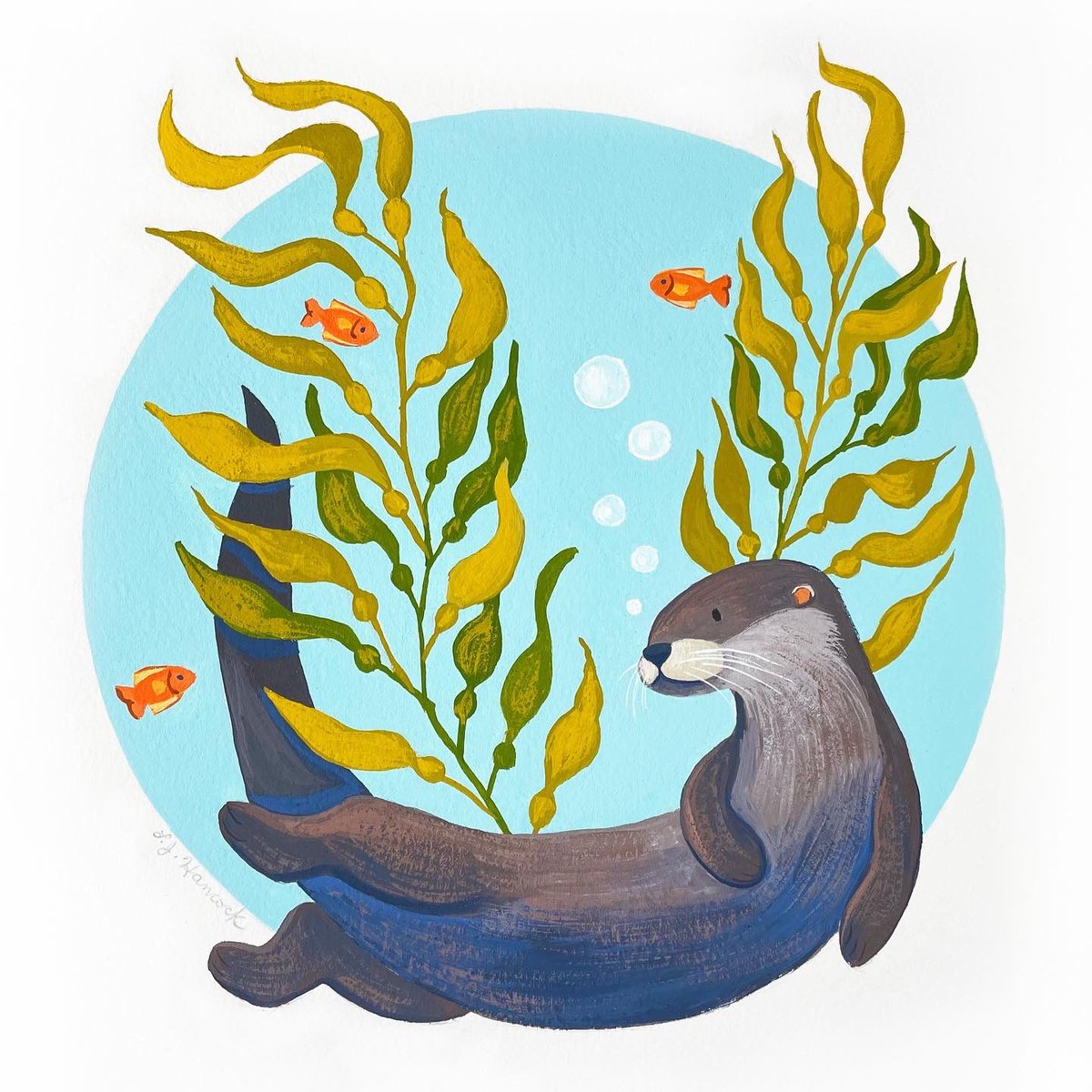 LisaJHancockArt's tweet photo. The sea otters are my favorite animals to watch at the Aquarium of the Pacific. I was sad to hear that they are endangered. The good news is that their numbers have rebounded slightly due to conservation efforts. ❤️

#undyingtalesproject #kidlitartist https://t.co/YxachBnxOD