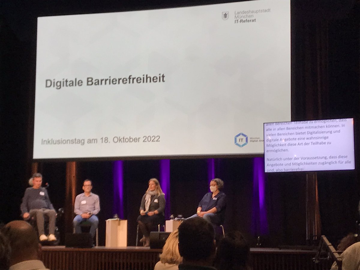 giesinklusiver's tweet photo. Jetzt auf dem #Inklusionstag Forum zur digitalen #Barrierefreiheit. Ois #inklusiv? https://t.co/WqUKV8Jxzt